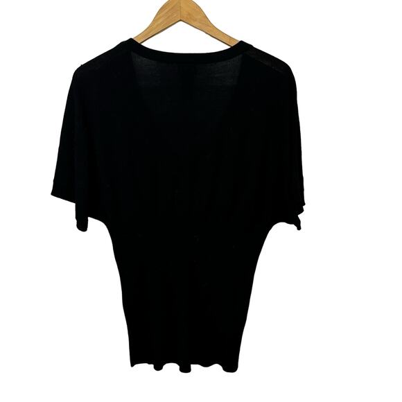 Torrid Y2K Vintage Sweater Womens 1X Solid Black Pullover V Neck Stretch - Picture 3 of 4